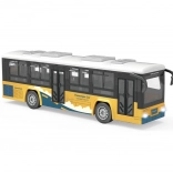 Autobus giallo con effetti di luce e suono