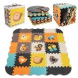 Tappetino educativo in schiuma puzzle con animaletti 114 × 114 cm, 25 pezzi