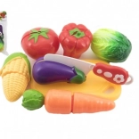 Set in plastica per tagliare verdure con tagliere e coltello 13,5 × 8 cm