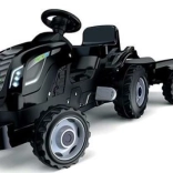 Trattore a pedali con rimorchio - nero