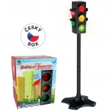 Semaforo a batterie con funzioni realistiche