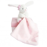 Doudou Coniglietto con Copertina Rosa Set Regalo
