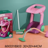 Set di pulizia per bambini con carrellino e aspirapolvere
