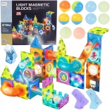 costruzioni magnetiche luminose, 75 pezzi