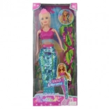 Bambola sirena con coda di paillettes 29 cm