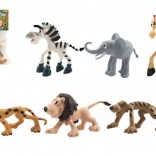 Allegri animali safari ZOO, set di plastica 6 pz (9–10 cm)
