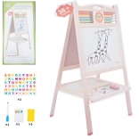 Lavagna in legno bifacciale con abaco e accessori