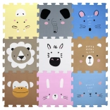 Humbi tappetino in schiuma – puzzle educativo con animaletti 120 × 120 cm, 9 pezzi
