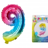 Palloncino gonfiabile arcobaleno numero 9