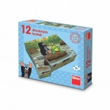 Dino cubi di legno TALPA e animali 12 pz