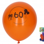 Palloncini con il numero 60, 30 cm, mix di colori, confezione da 5 pezzi