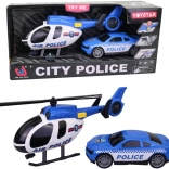 Elicottero con auto della polizia