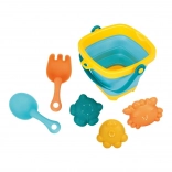 Secchiello pieghevole e giocattoli da sabbia BABY MIX – set da 5 pezzi