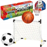 Set sportivo Woopie 2 in 1: Basket e porta calcio