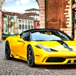 Pittura diamantata auto sportiva gialla 30 × 40 cm