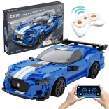 Set di costruzione CADA auto da corsa telecomandata Blue Knight 500, 325 pezzi
