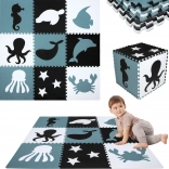 Grande tappetino in schiuma per giocare XXL 180 × 180 cm – animali marini HUMBI