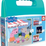 Puzzle in valigetta Peppa Pig 4 in 1