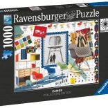 Puzzle Ravensburger Design Eames sedie classiche 1000 pezzi