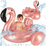 Materassino circolare gonfiabile per bambini con seduta flamingo 60 cm