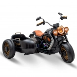 Moto elettrica per bambini con sidecar BABY MIX nera