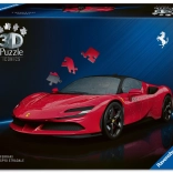 Puzzle 3D auto Ferrari SF90 Stradale 108 pezzi con ruote girevoli