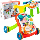 Girello e tavolino 5 in 1 con pianoforte – rosso