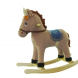 Unicorno a dondolo con effetti sonori – marrone