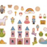 Bigjigs Toys magneti in legno a tema fiabe – set da 35 pezzi