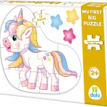Puzzle da pavimento sagomato unicorno 12 pezzi