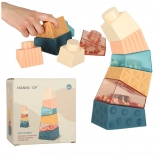 Torre sensoriale Montessori di blocchi da costruzione