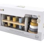 VIGA PolarB Piramide in legno e martelletto con pinguino Montessori