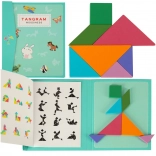 Libro magnetico tangram – puzzle logico 3D in legno Montessori