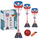 WOOPIE canestro da basket per bambini con altezza regolabile 90–170 cm + palla