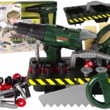 Set da bricolage verde per bambini con trapano a batteria