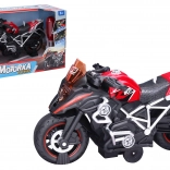 Moto rossa avvitabile con effetti