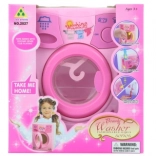 Lavatrice giocattolo ad acqua a batterie, rosa