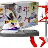 Set da stiro per bambini a batteria con asse e appendino