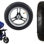 Ruota posteriore in plastica con pneumatico in gomma gonfiabile per PRO600