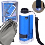 Microscopio tascabile per bambini con ingrandimento 100×/250×, in metallo