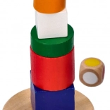 Torre di equilibrio da viaggio GOKI – gioco in legno per lo sviluppo della motricità