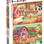 Puzzle famiglia della fattoria 2×20 pezzi CLEMENTONI