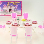 Glorie tavolo da pranzo con accessori per bambole
