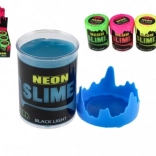 Slime neon 160 g, fluorescente sotto luce UV/black light, 4 colori