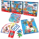 Paw Patrol 3 in 1: gioco da tavolo pop-up, carte jumbo e puzzle da 24 pezzi