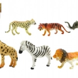 safari animaletti ZOO 6 pz figurine in plastica 10 cm in sacchetto