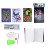 Diario creativo con diamanti 14,5 × 21 cm – set con strass adesivi