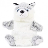 Burattino in peluche cane husky 25 cm