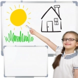 Lavagna magnetica cancellabile a secco bianca 90 × 60 cm