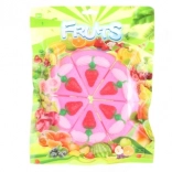 Torta di plastica con coltello